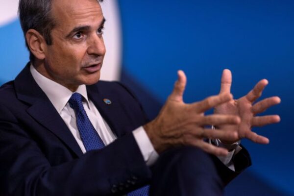 file photo: greek pm mitsotakis speaks to reuters