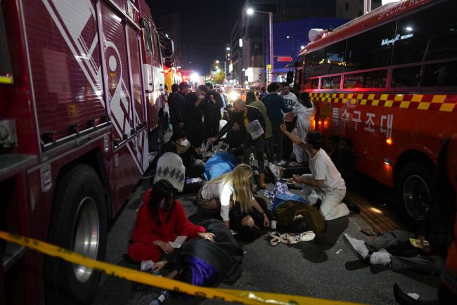 south korea halloween crowd surge