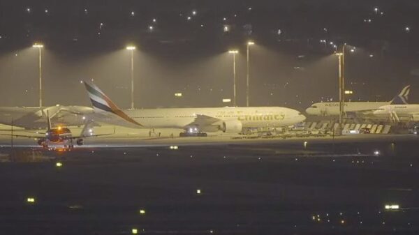 emirates 209 parked m1